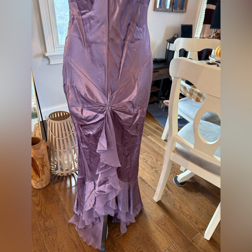 Urban Girl Nites Lavender Satin Dress size 11/12 Cocktail Prom - Picture 10 of 15